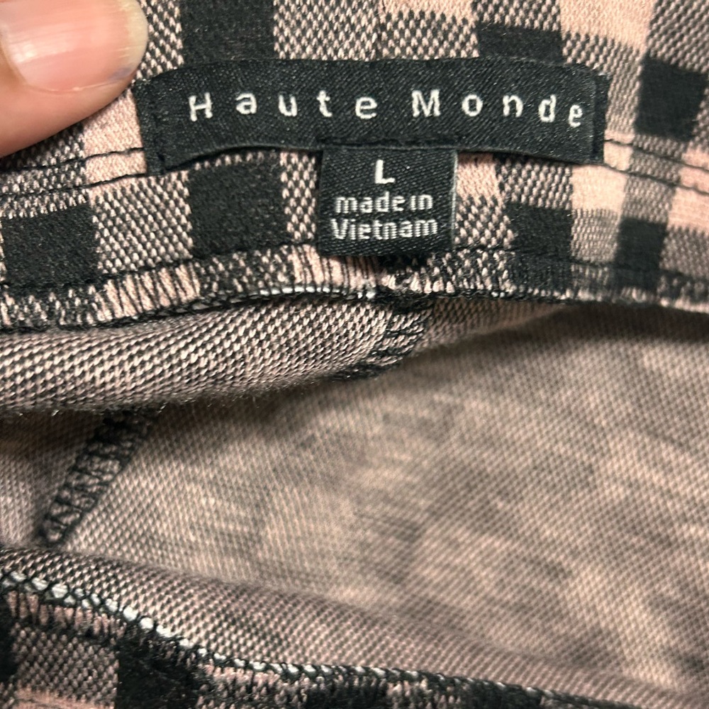 Pink and black plaid skort - Picture 3 of 3